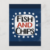 Fische und Chips Postkarte (Vorderseite)