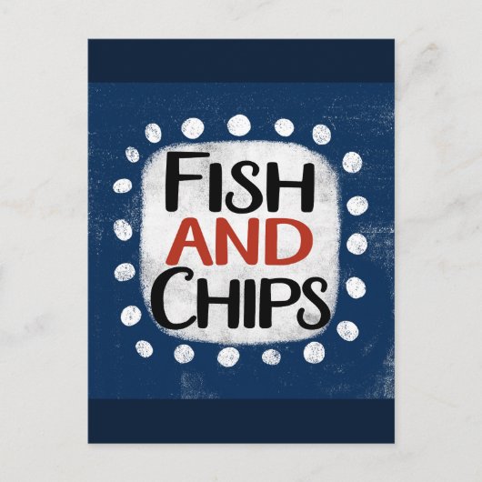 Fische und Chips Postkarte (Vorderseite)