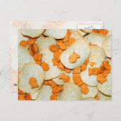 Fische und Chips Postkarte (Vorne/Hinten)