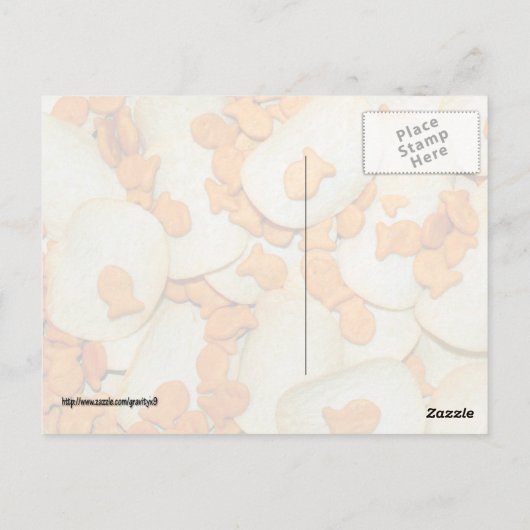 Fische und Chips Postkarte (Rückseite)