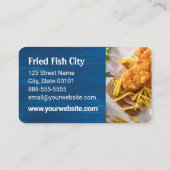 Fische und Chips | Restaurant mit Meeresfrüchten | Visitenkarte (Rückseite)
