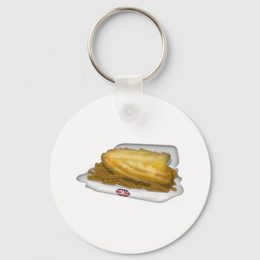 Fische und Chips Schlüsselanhänger (Vorderseite)