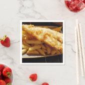 Fische und Chips Serviette (Beispiel)