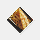 Fische und Chips Serviette (Ecke)