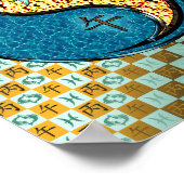 Fische und Feuerpferde Poster (Ecke)