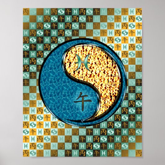 Fische und Feuerpferde Poster (Vorne)