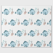 Fische und Haken Geschenkpapier (Flach)