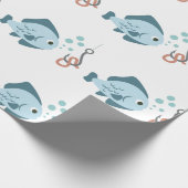 Fische und Haken Geschenkpapier (Ecke)