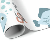 Fische und Haken Geschenkpapier (Rolleneckpunkt)