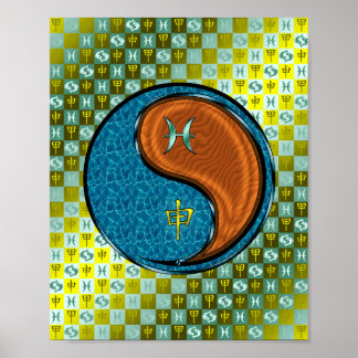 Fische und Holzfresser Poster