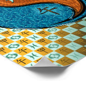 Fische und Holzpferde Poster (Ecke)