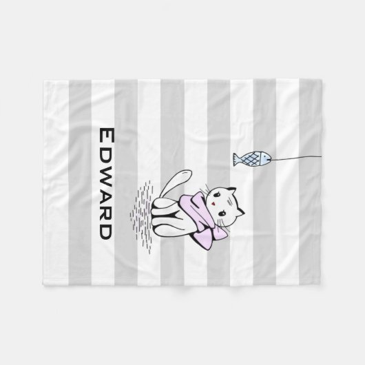 Fische und Katzen Fleecedecke (Vorderseite (Horizontal))