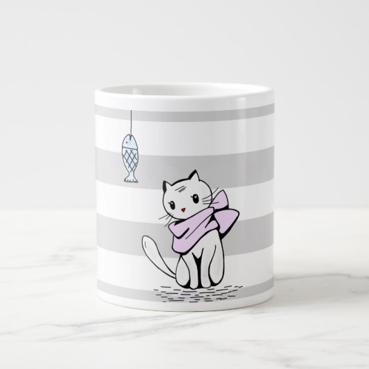 Fische und Katzen Jumbo-Tasse (Vorderseite)