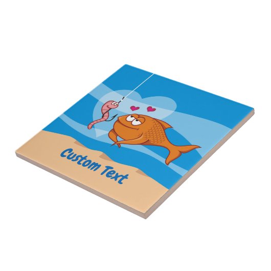 Fische und Köder in der Keramik Liebe Fliese (Seite)