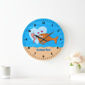 Fische und Köder in der Liebe Große Wanduhr (Zuhause)