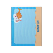 Fische und Köder in Liebe Notizblock (Rotiert)