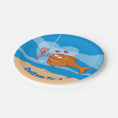 Fische und Köder in Liebe Papier Plättchen Pappteller (Schrägansicht)