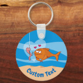 Fische und Köder in Liebe Schlüsselanhänger (Vorderseite)