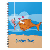 Fische und Köder in Lieben Notizblock (Vorderseite)