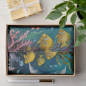 Fische und Korallenakrylgemälde Seidenpapier (Geschenk)