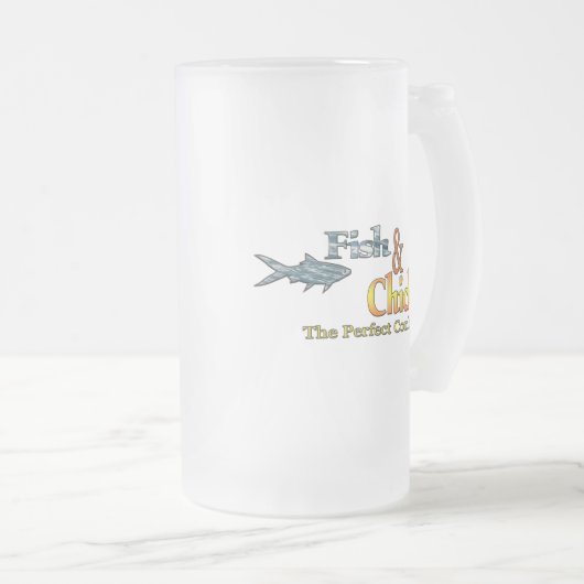 Fische und Küken Mattglas Bierglas (VorderseiteRechts)