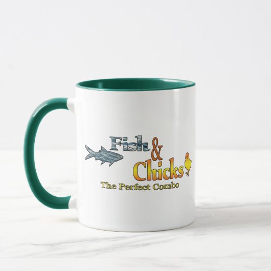 Fische und Küken Tasse (Links)