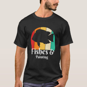Fische und Malerei T-Shirt