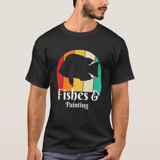 Fische und Malerei T-Shirt (Vorderseite)