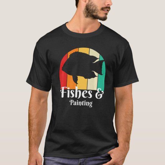 Fische und Malerei T-Shirt (Vorderseite)