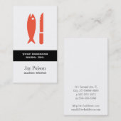 Fische und Messer Visitenkarte (Vorne/Hinten)