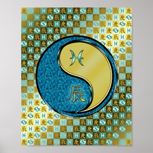 Fische und Metalldrache Poster (Vorne)