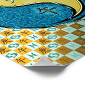 Fische und Metallpferde Poster (Ecke)