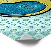 Fische und Metallschlange Poster (Ecke)