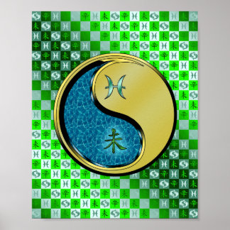 Fische und Metallziegen Poster