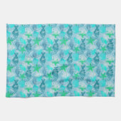Fische und Muscheln Geschirrtuch (Horizontal)