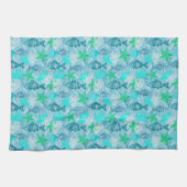 Fische und Muscheln Geschirrtuch (Horizontal)