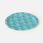 Fische und Muscheln Pappteller (Schrägansicht)