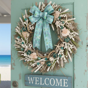 Fische und Muscheln Satinband