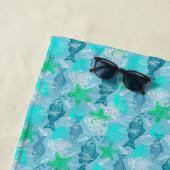 Fische und Muscheln Strandtuch (Beispiel)