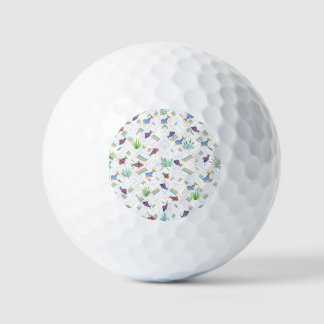 Fische und Pflanzen im Teich Golfball