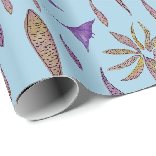 Fische und Rays Geschenkpapier (Rolleneckpunkt)