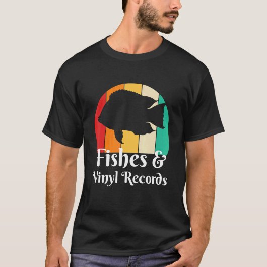 Fische Und Schallplatten T-Shirt (Vorderseite)
