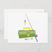 Fische und Tackle Box Postkarte (Vorne/Hinten)