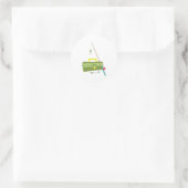 Fische und Tackle Box Runder Aufkleber (Tasche)