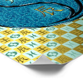 Fische und Wasserdrache Poster (Ecke)