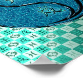 Fische und Wasserhund Poster (Ecke)