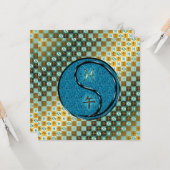 Fische und Wasserpferde Karte (Vorderseite/Rückseite Beispiel)