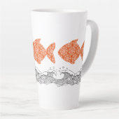 Fische und Wellen Milchtasse (Rechte Ecke)