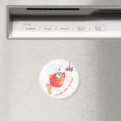 Fische und Wurm Liebe Romantischer Cartoon Zeichne Magnet (In Situ (Geschirrspüler))