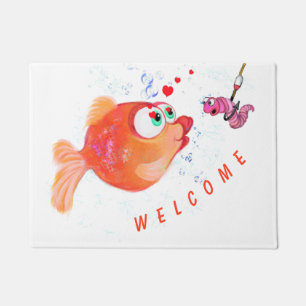Fische und Wurmfische Fußmatte